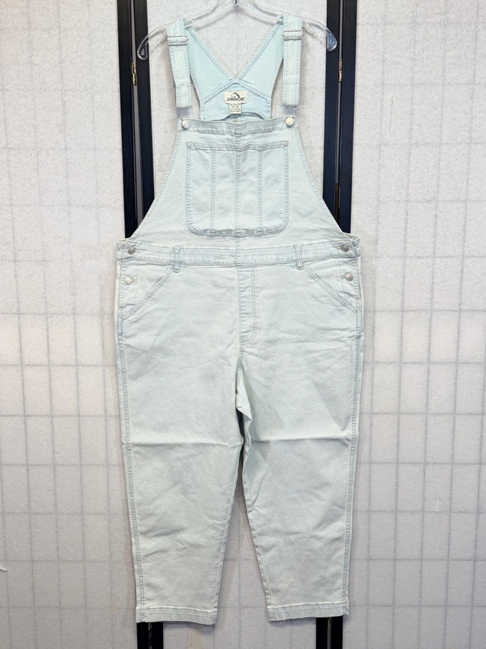 Jordache Straight Leg Jean Overalls XL NEW Ultra-Light Wash Denim Classic Girls